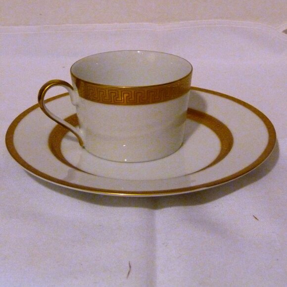 Faberge AGATHON Fine China 2 Pcs Plate & Cup Gold Encrusted Japan Gift Idea - Picture 8 of 11